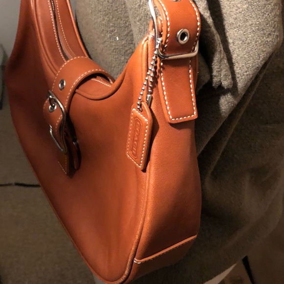 *SALE* COACH Cognac Leather Shoulder Bag - Picture 2 of 6